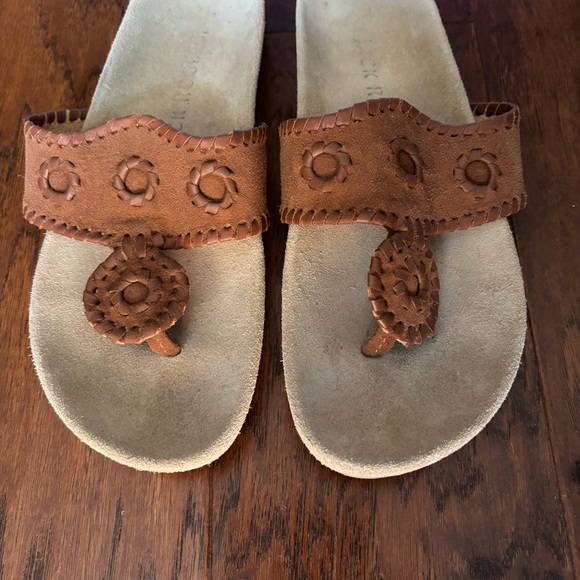 Jack Rogers Brown Leather Comfort Jacks Sandal – Size 6 - Picture 4 of 8